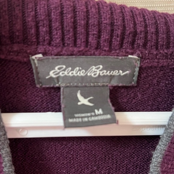 ⚫️ BOGO Eddie Bauer women’s zip up purple casual hoodie size medium - Picture 3 of 9